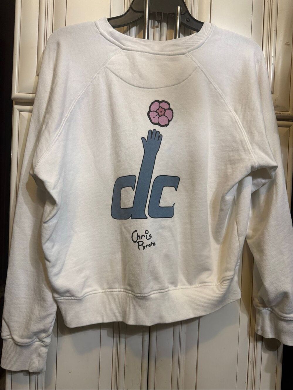 Sportiqe Women's Chris Pyrate City Edition Pullover Sweatshirt White Medium